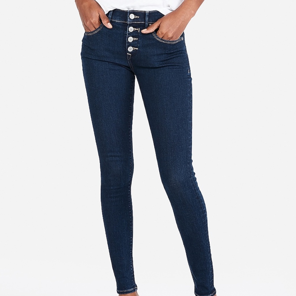 Express Button Fly Mid-rise Denim Size 4S